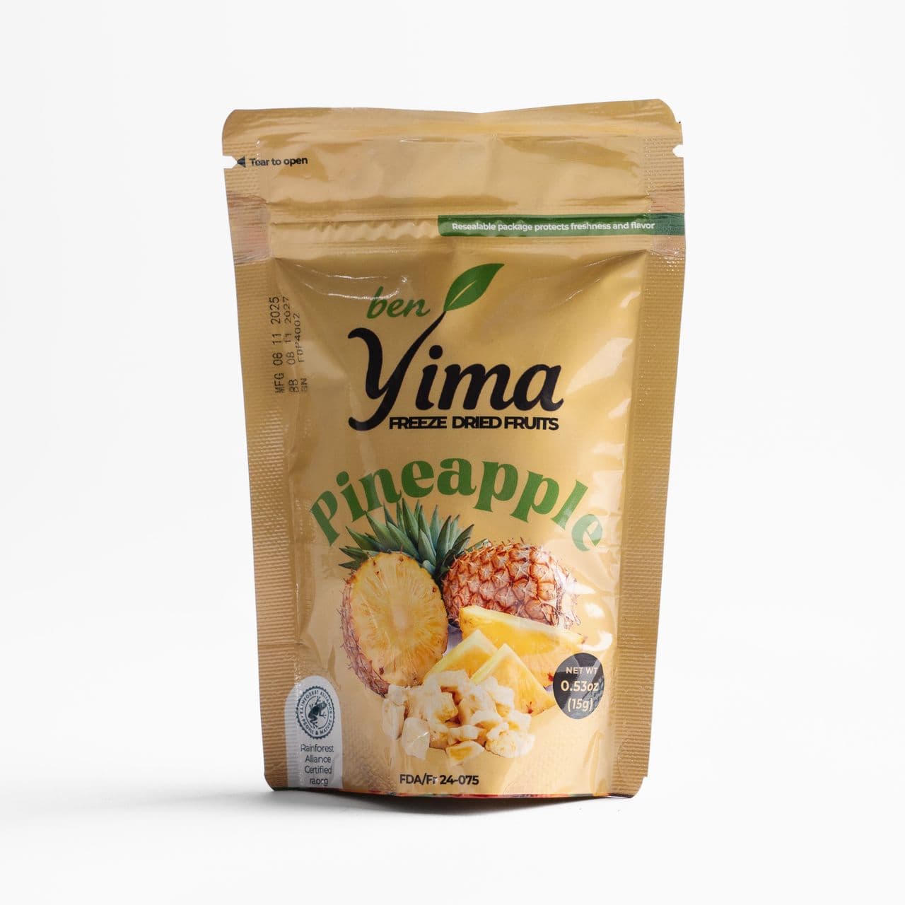 Freeze-Dried Pineapple — Pouch & 12-pack box